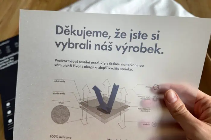 Recenze: Protiroztočový povlak na přikrývku pro alergiky nanoSPACE 4 Recenze: Protiroztočový povlak na přikrývku pro alergiky nanoSPACE